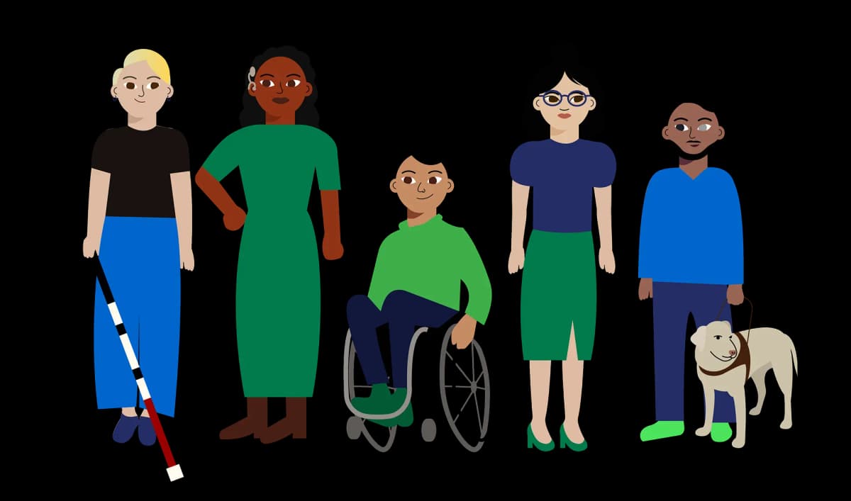 People with disabilities illustration